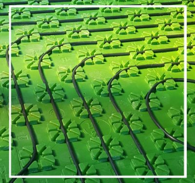 Plancher chauffant – Dalles à plots