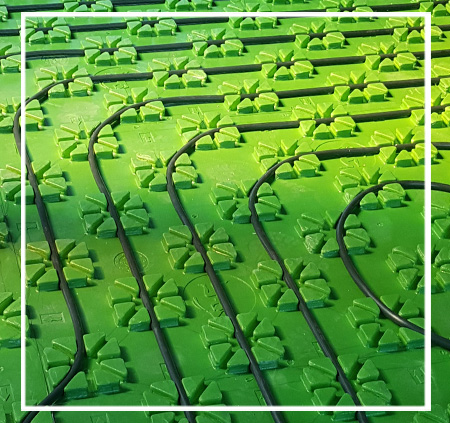 Plancher chauffant – Dalles à plots